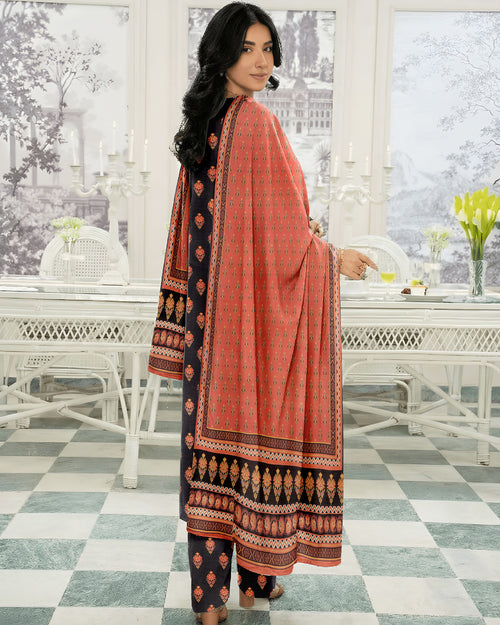 luxury print slub lawn shirt with lawn dupatta
