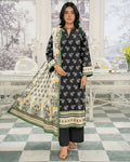 Printed Lawn Shirt & Lawn Dupatta With Dyed Trouser