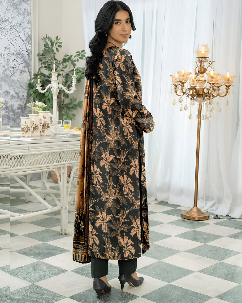 Luxury Print Slub Lawn Shirt & Slub Lawn Dupatta